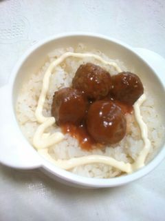 ミートボールマヨご飯-レシピのメイン写真