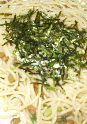 納豆とタラコの和風ネバネバパスタ-レシピのメイン写真