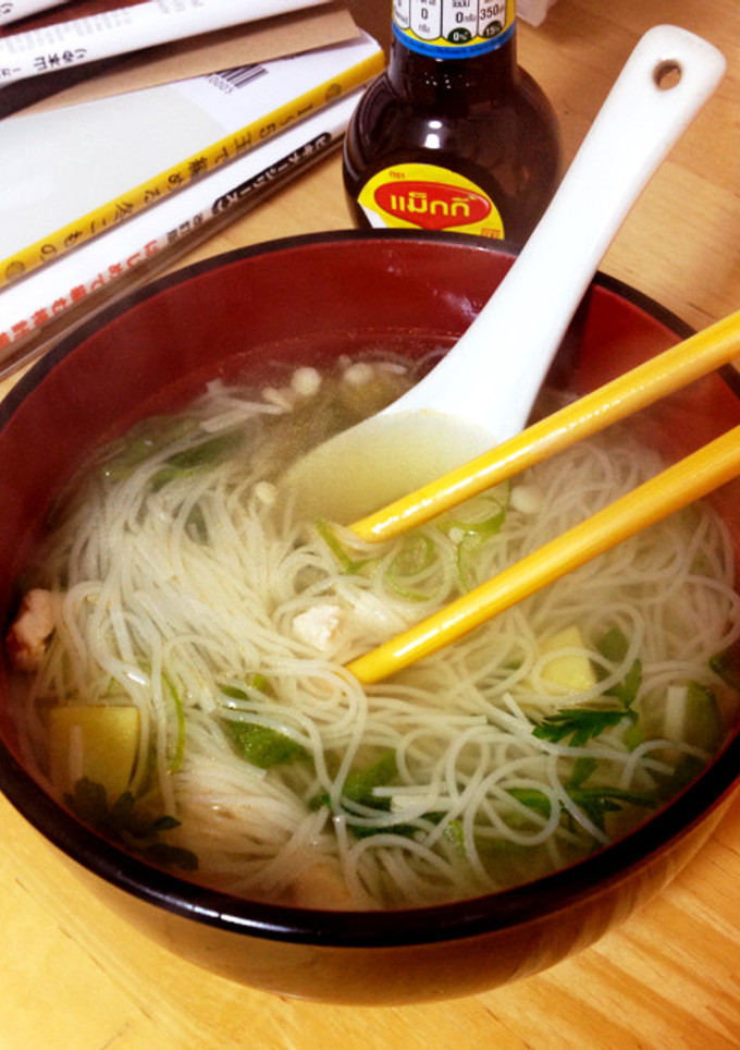 東南アジア風？暖か素麺-レシピのメイン写真