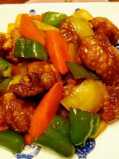 鶏唐揚げで酢豚風味の酢鶏に簡単リメイク!-レシピのメイン写真