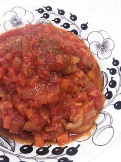 簡単!すき焼きのタレで鶏肉のトマト煮♪-レシピのメイン写真