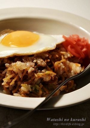 手抜きそばめし-レシピのメイン写真