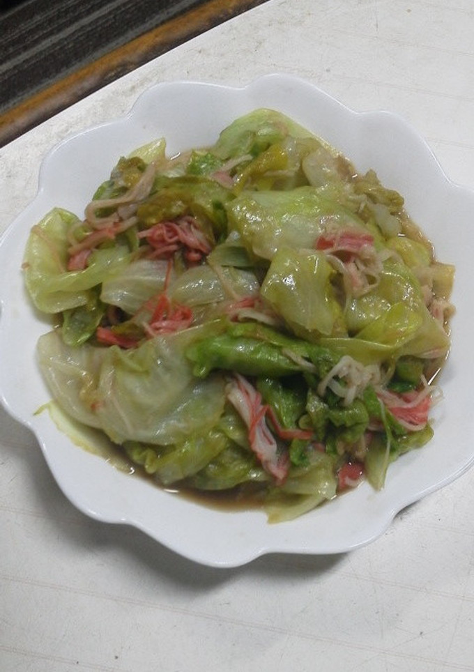 レタスとカニカマ炒め-レシピのメイン写真