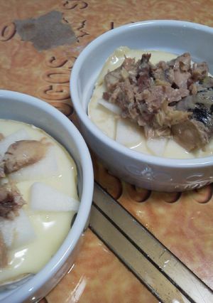 鯖缶で簡単！鯖と山芋のココットカマン♪-レシピのメイン写真
