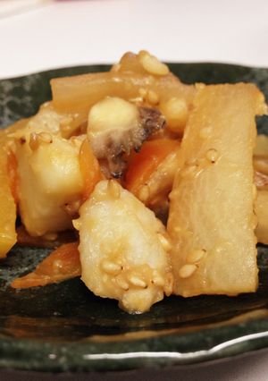たくあんと里芋の味噌炒め-レシピのメイン写真
