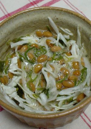 くせになる味！！納豆めかぶキャベツ☆-レシピのメイン写真