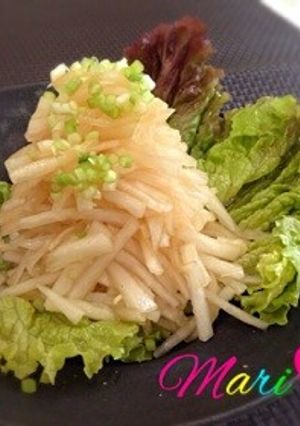 わさびポン酢で頂く♡和えるだけ大根サラダ-レシピのメイン写真