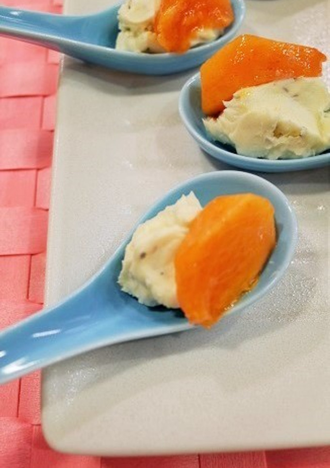 クリームチーズと柿の一口前菜-レシピのメイン写真