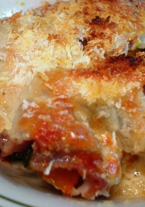 (∵)屋：かぼちゃと豚のチーズ焼き-レシピのメイン写真