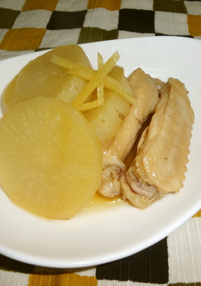 大根と手羽中の煮もの-レシピのメイン写真