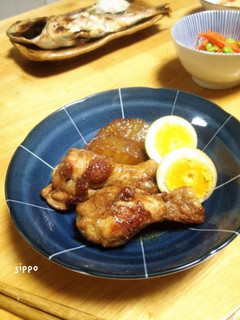 冬大根と手羽元の親子照り焼き-レシピのメイン写真