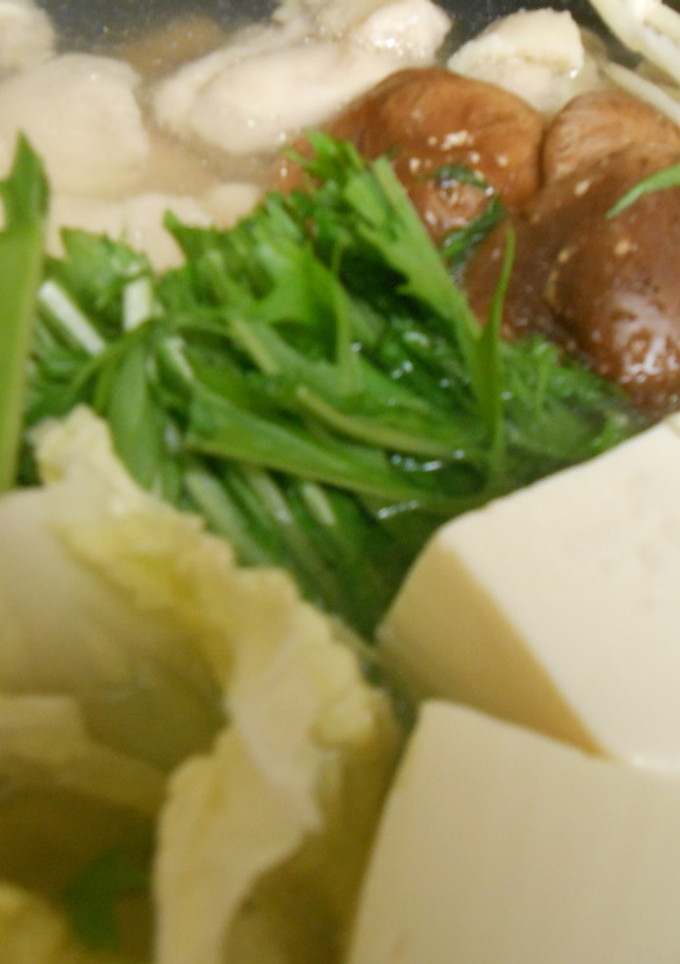 簡単♪お野菜たっぷりの水炊き風湯豆腐-レシピのメイン写真