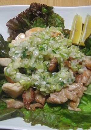 せせり肉と胸肉の塩ﾀﾞﾚがけ♪-レシピのメイン写真