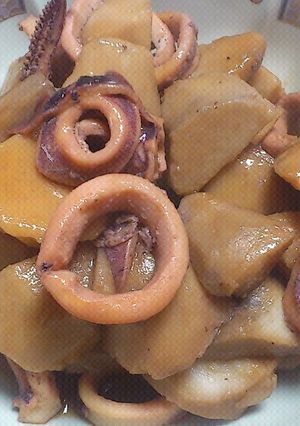 やはたいも(里芋)といかの煮物-レシピのメイン写真