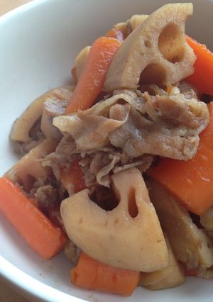 ご飯がススム豚バラと根菜の炒め煮-レシピのメイン写真