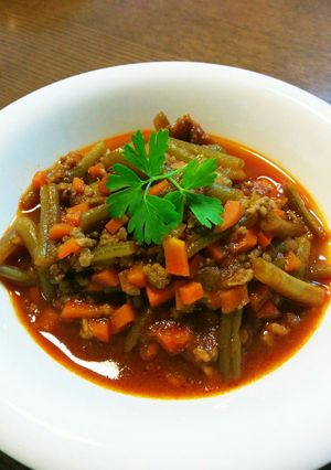 いもづるとひき肉のトマト煮-レシピのメイン写真