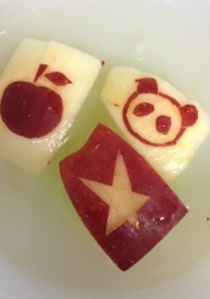 お弁当に！デコりんご-レシピのメイン写真