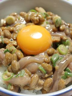 朝食に★イカの塩辛納豆卵ねぎdon♪-レシピのメイン写真