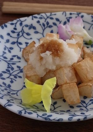 大根の素揚げに大根おろし-レシピのメイン写真