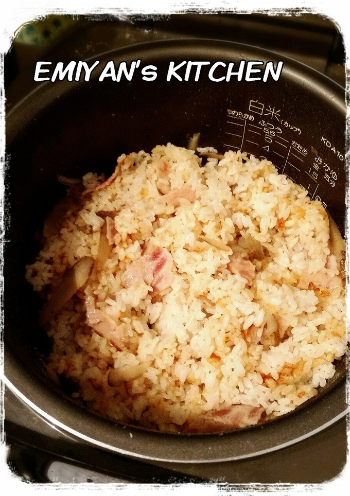 ベーコンとごぼうの簡単炊き込みご飯-レシピのメイン写真