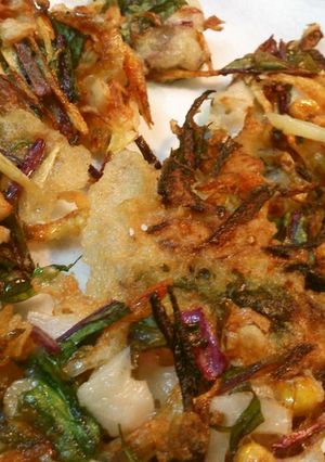 サクサク美味しい☆赤水菜のかき揚げ-レシピのメイン写真