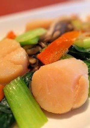 ホタテと青梗菜の炒め物-レシピのメイン写真