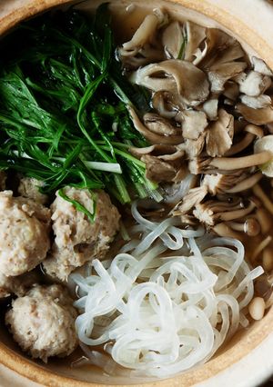 乾燥糸こんにゃく入り鶏団子鍋-レシピのメイン写真