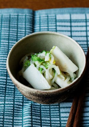 冬野菜と乾燥糸こんにゃくの胡麻酢和え-レシピのメイン写真