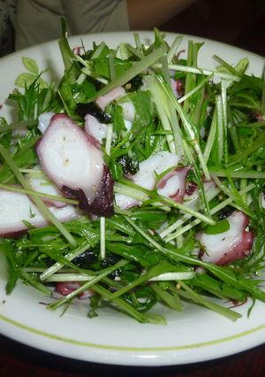 おかずになる水菜とタコのサラダ-レシピのメイン写真