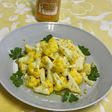 こりこりカリフラワーのドレッシング蒸し