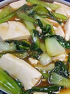 豆腐とチンゲン菜のオイスター煮込み-レシピのメイン写真