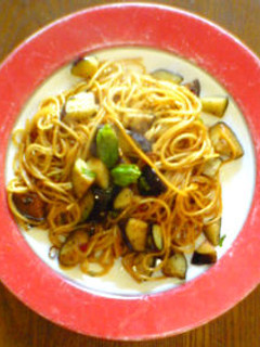 秋なすと摘みたてバジルの和風パスタ-レシピのメイン写真