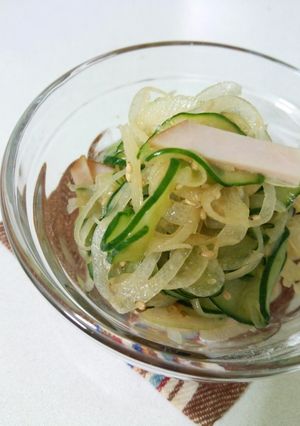 キュウリと玉ねぎの中華風サラダ-レシピのメイン写真
