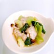 れんこん団子と、チンゲン菜の中華炒め