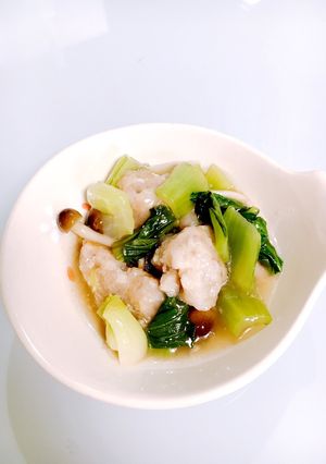 れんこん団子と、チンゲン菜の中華炒め-レシピのメイン写真