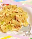 簡単♡桜えびと天かすの揚げない玉子とじ丼
