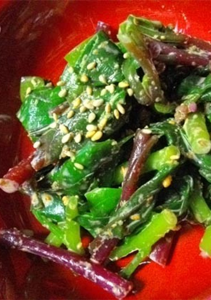 ササッと つるむらさきの胡麻和え-レシピのメイン写真
