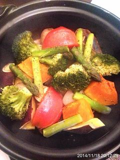 土鍋タジン風でホクホク温野菜サラダ-レシピのメイン写真