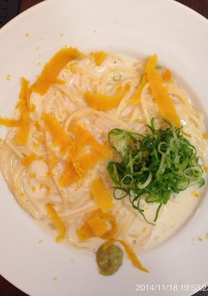 カラスミとワサビの和風クリームパスタ-レシピのメイン写真