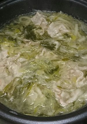 ねぎと水菜のしゃぶしゃぶ-レシピのメイン写真