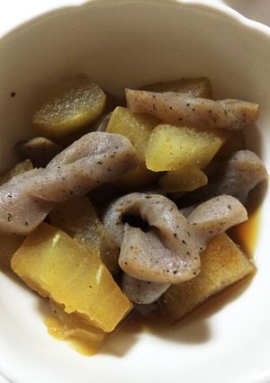 簡単！ダイエットにも。冬瓜と蒟蒻の煮物-レシピのメイン写真