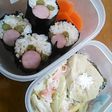 チビの冬弁当*お花の細巻き