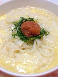 ぽっかぽかになる梅うどん雑炊♪-レシピのメイン写真
