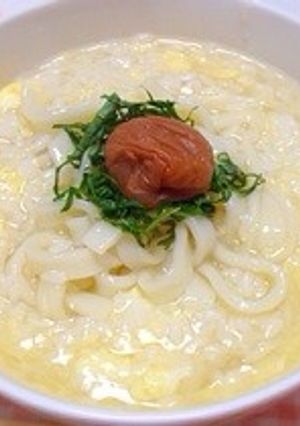 ぽっかぽかになる梅うどん雑炊♪-レシピのメイン写真