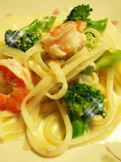 エビとブロッコリーのクリームパスタ-レシピのメイン写真