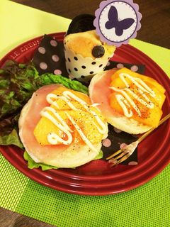 簡単朝ごはん☆生ハムと柿のトースト-レシピのメイン写真