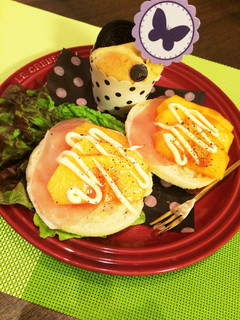 簡単朝ごはん☆生ハムと柿のトースト-レシピのメイン写真