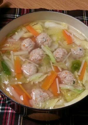 鶏団子と白菜の塩糀スープ-レシピのメイン写真