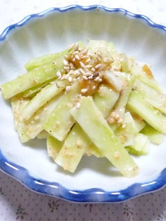 ブロッコリーの茎を生で✿ごま酢味噌和え-レシピのメイン写真