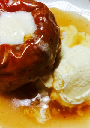 片付け楽々☆レンジで☆簡単☆焼きリンゴ-レシピのメイン写真